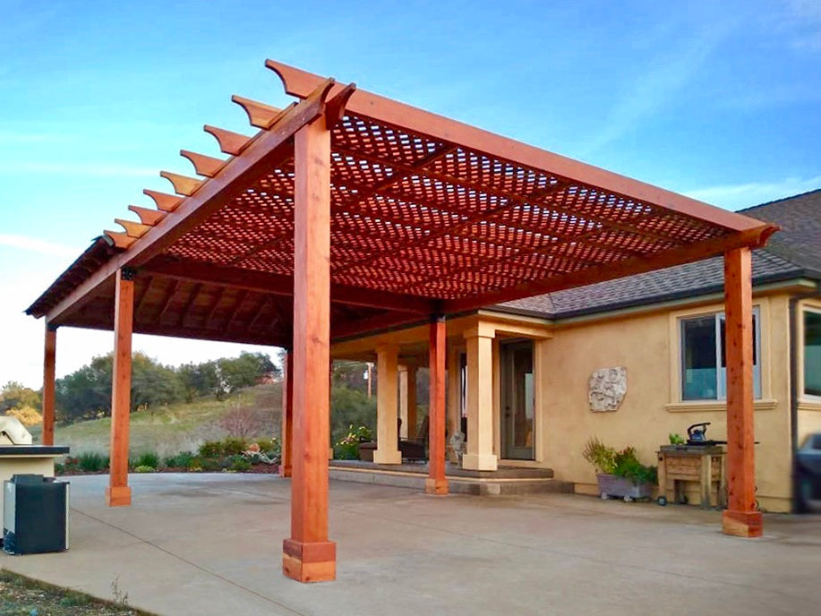 The Lattice Wooden 16' Pergola