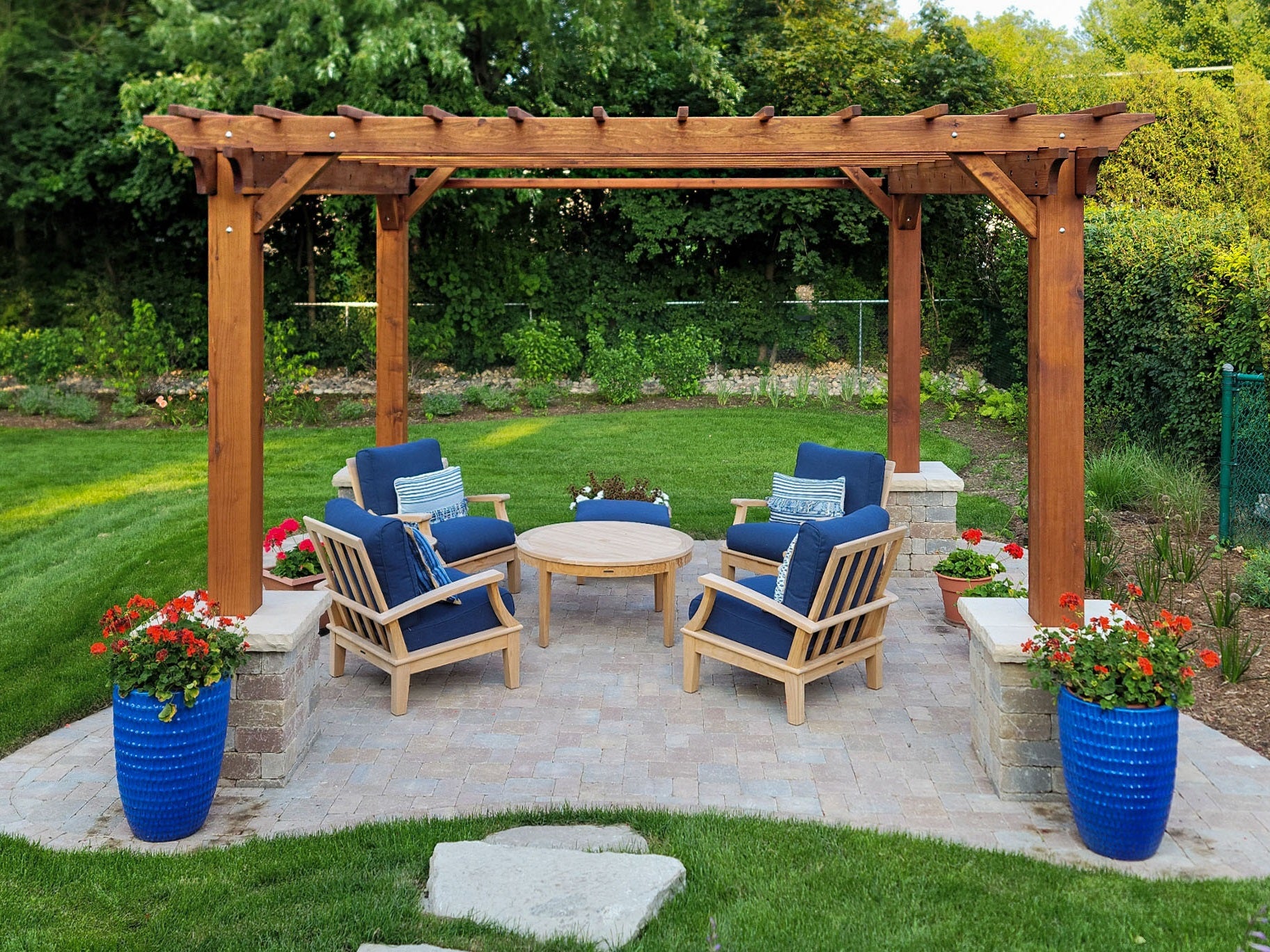 The Traditional Wooden Garden 14' Pergola