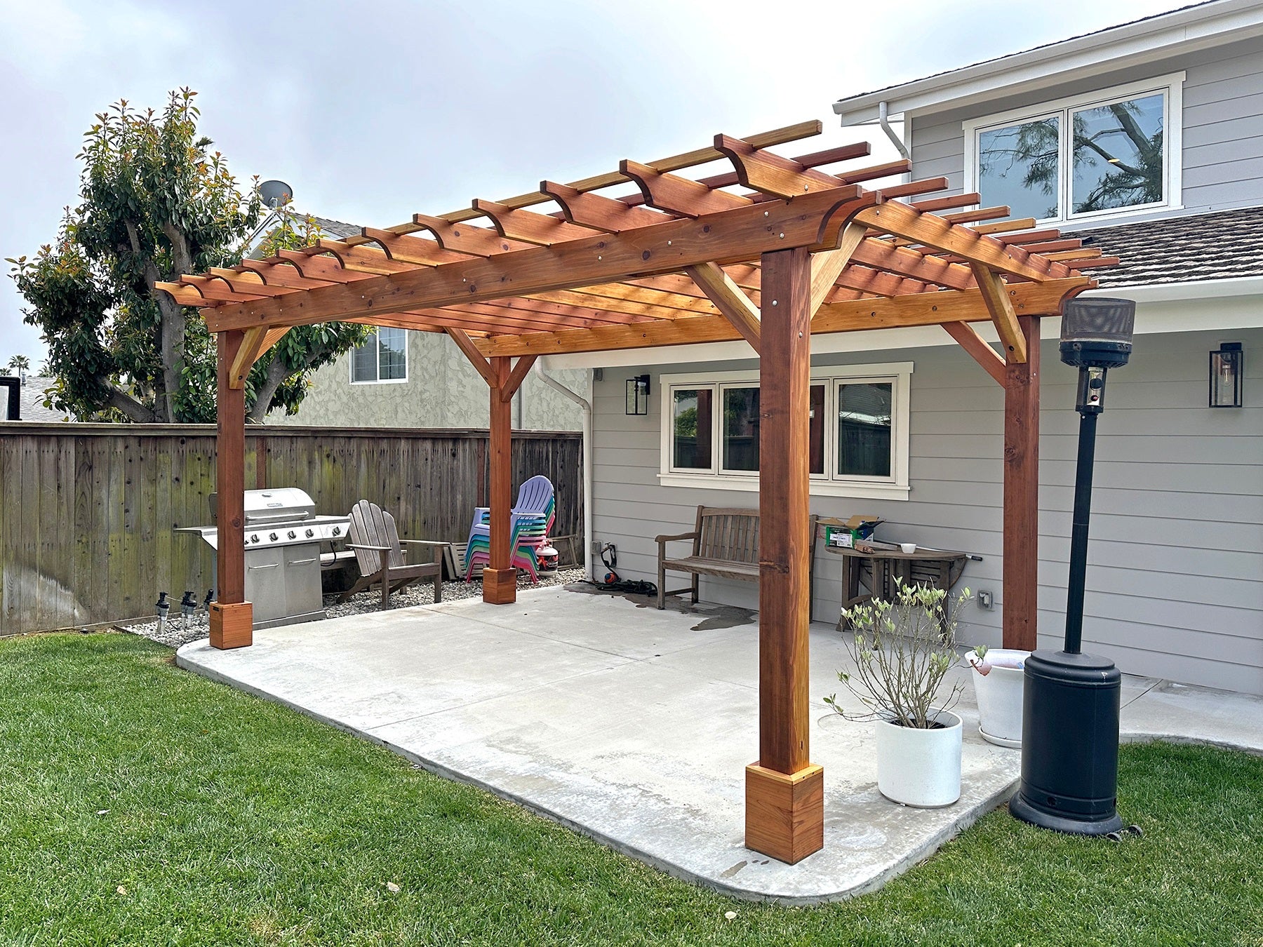 The Traditional Wooden Garden 18' Pergola