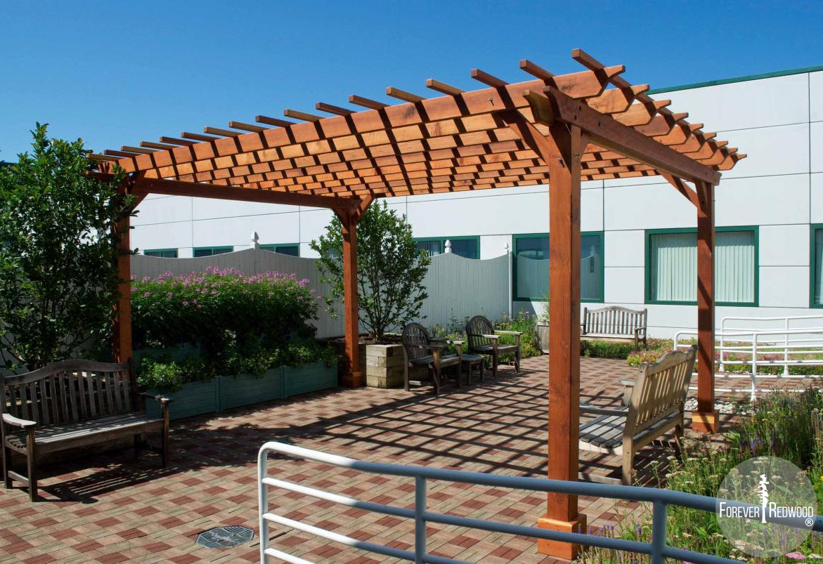 The Traditional Wooden Garden 18' Pergola