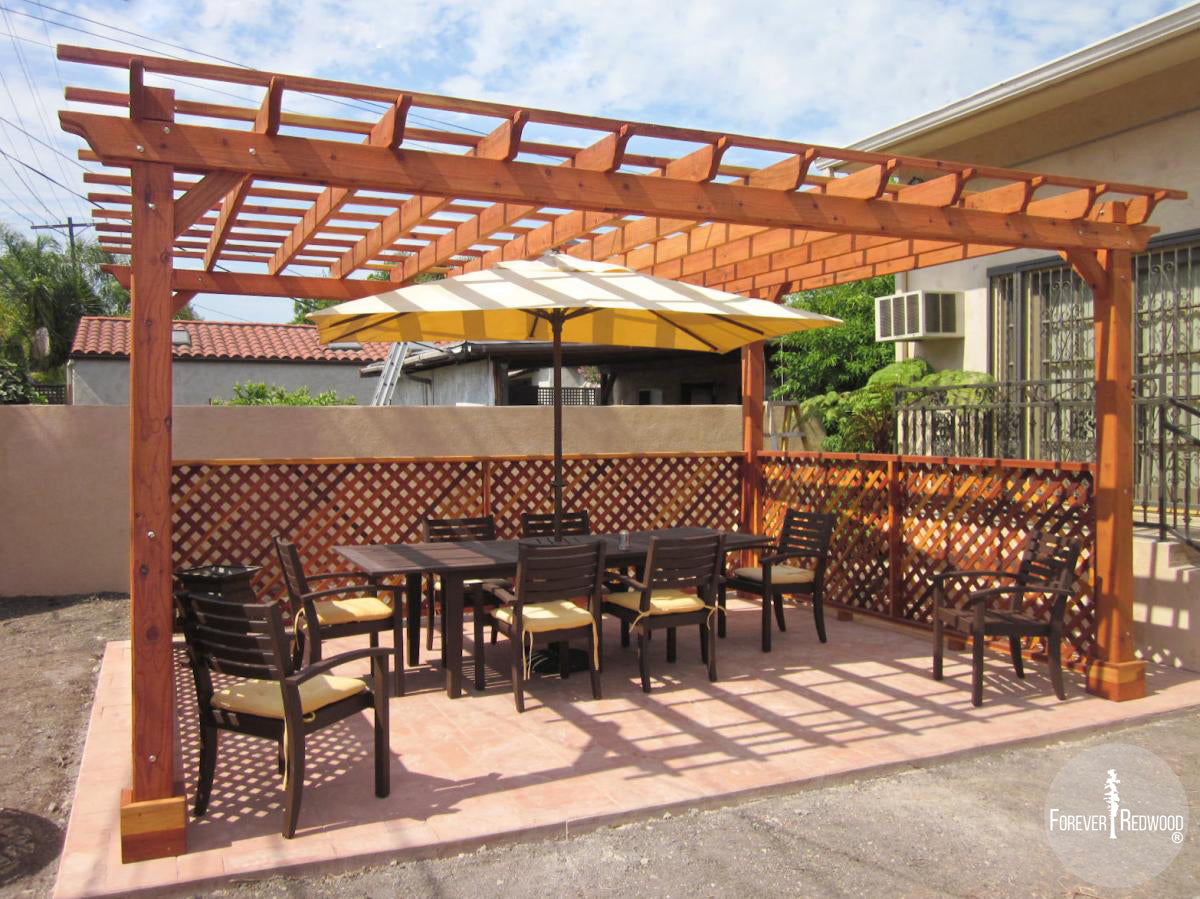 The Traditional Wooden Garden 18' Pergola