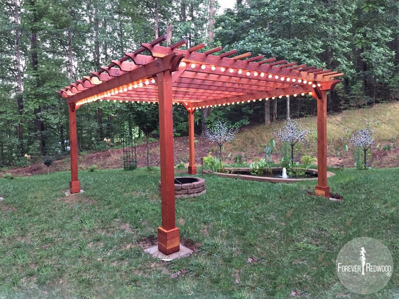 The Traditional Wooden Garden 18' Pergola