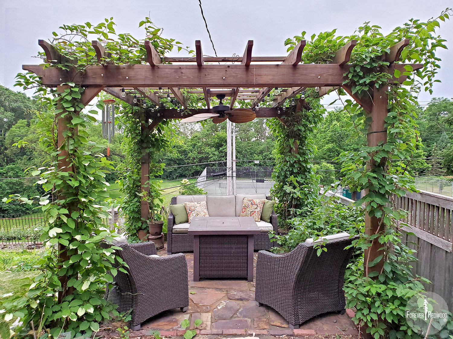 The Traditional Wooden Garden 14' Pergola