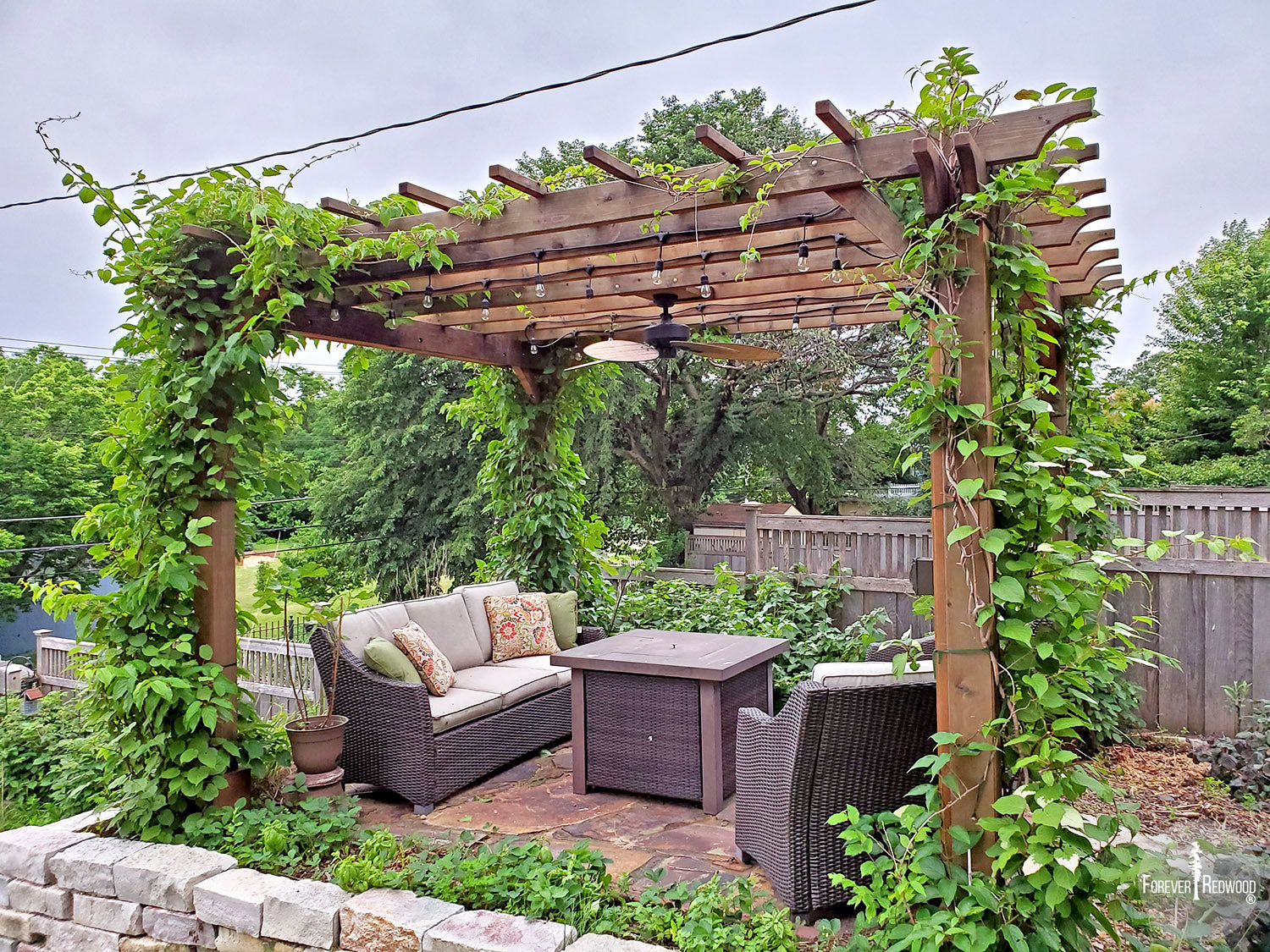 The Traditional Wooden Garden 14' Pergola